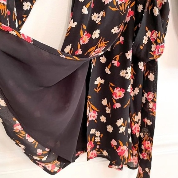 ALC Carlo Silk Mini Wrap Dress Balloon Sleeves Sz 8 - Picture 13 of 16